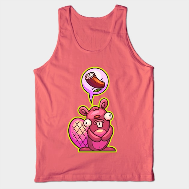 Beaver Wood Tank Top by ArtisticDyslexia